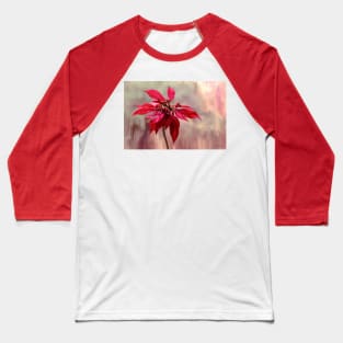 Poinsettia Painting Baseball T-Shirt